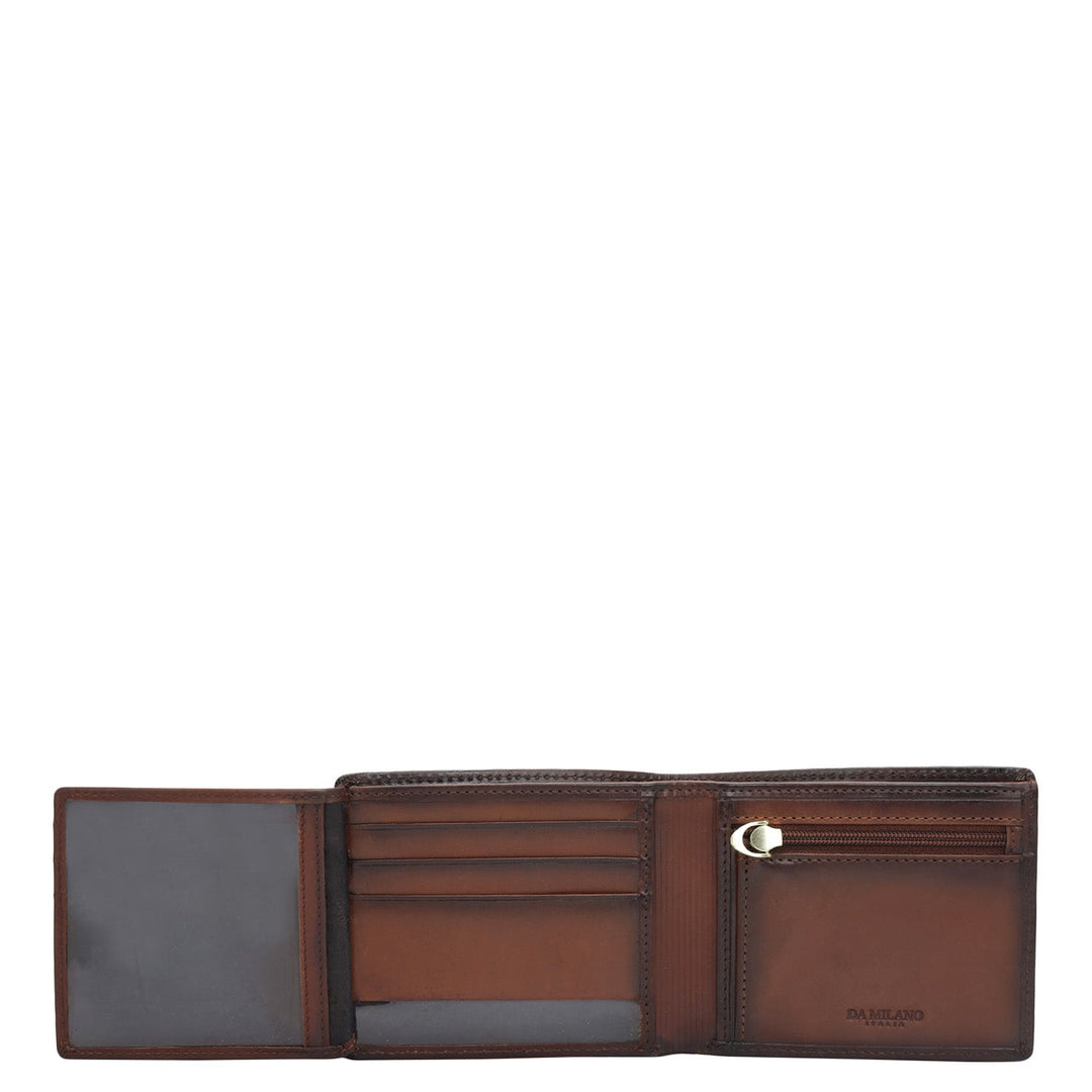 Cognac Bifold Leather Mens Wallet