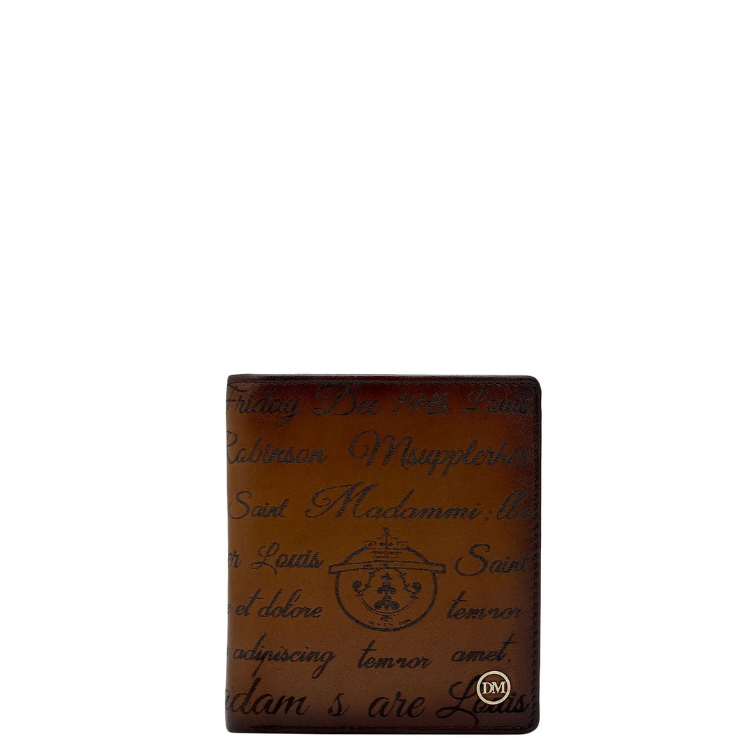 Cognac Bifold Leather Mens Wallet