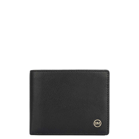 Black Bifold Leather Mens Wallet