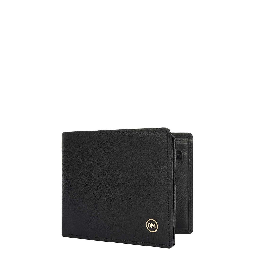 Black Bifold Leather Mens Wallet