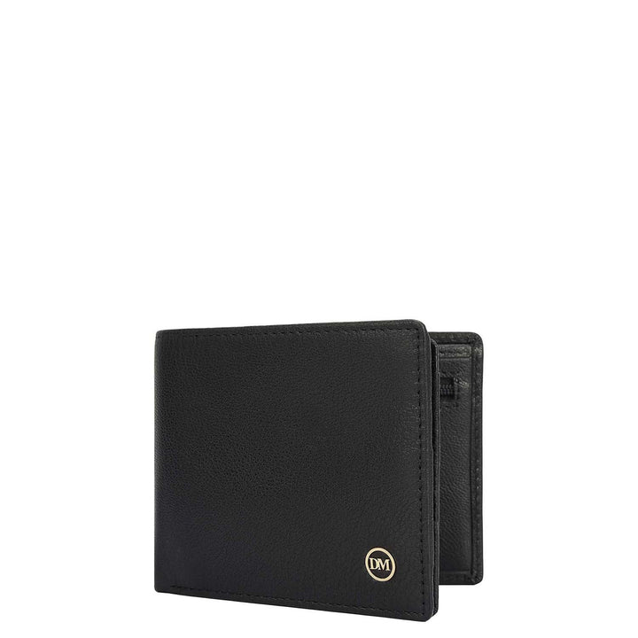 Black Bifold Leather Mens Wallet
