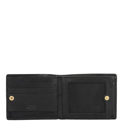 Black Bifold Leather Mens Wallet
