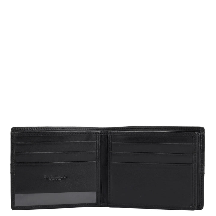 Plain Leather Mens Wallet - Black