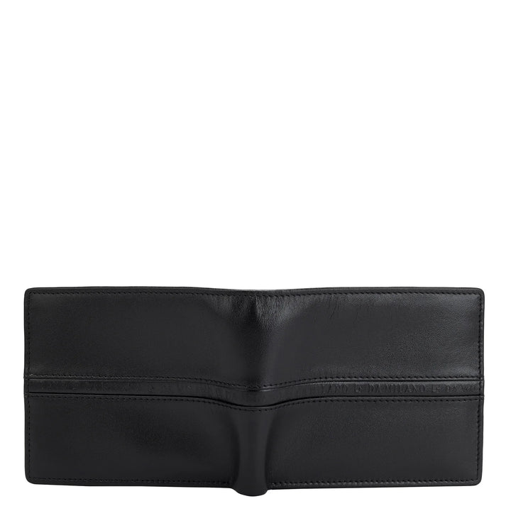 Plain Leather Mens Wallet - Black