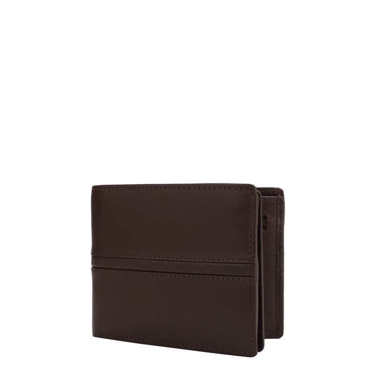 Plain Leather Mens Wallet - Brown