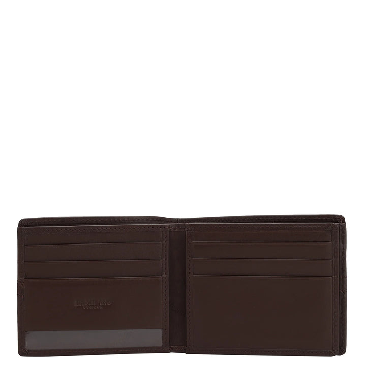 Plain Leather Mens Wallet - Brown