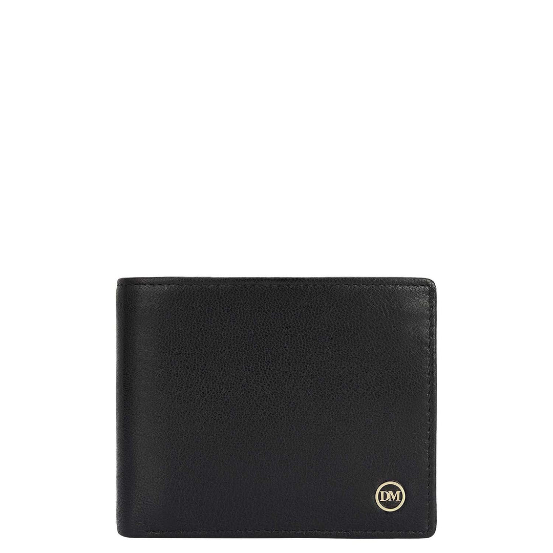 Black Bifold Leather Mens Wallet