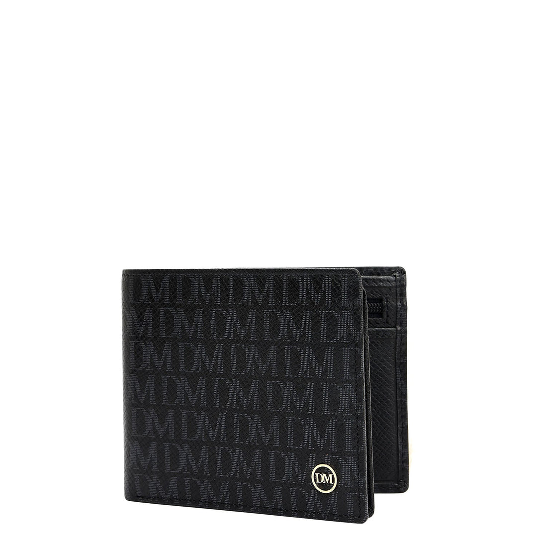 Black Bifold Leather Mens Wallet