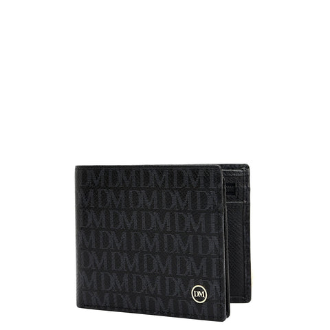 Black Bifold Leather Mens Wallet