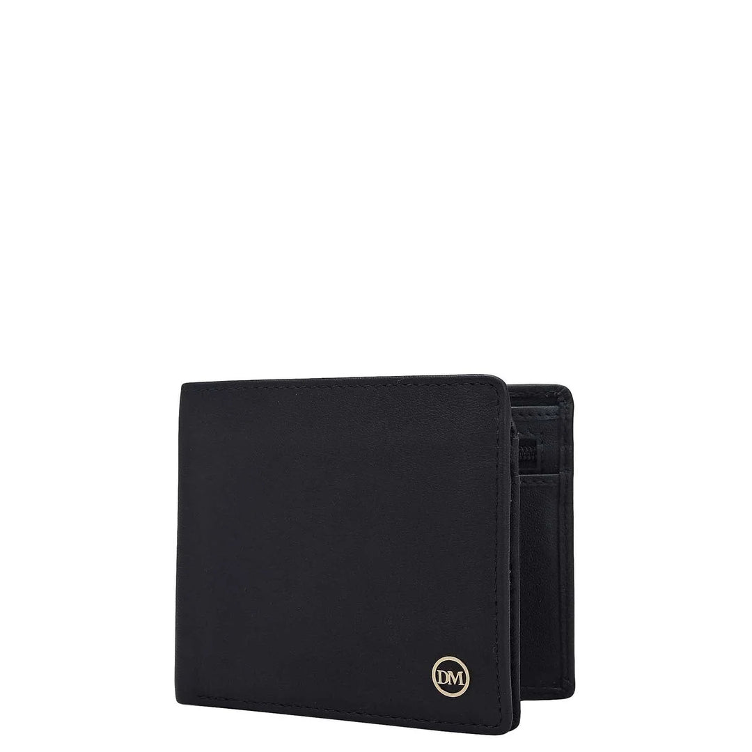 Black Bifold Leather Mens Wallet