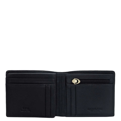 Black Bifold Leather Mens Wallet