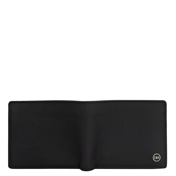 Black Bifold Leather Mens Wallet