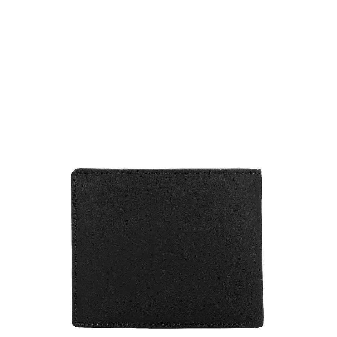 Black Bifold Leather Mens Wallet