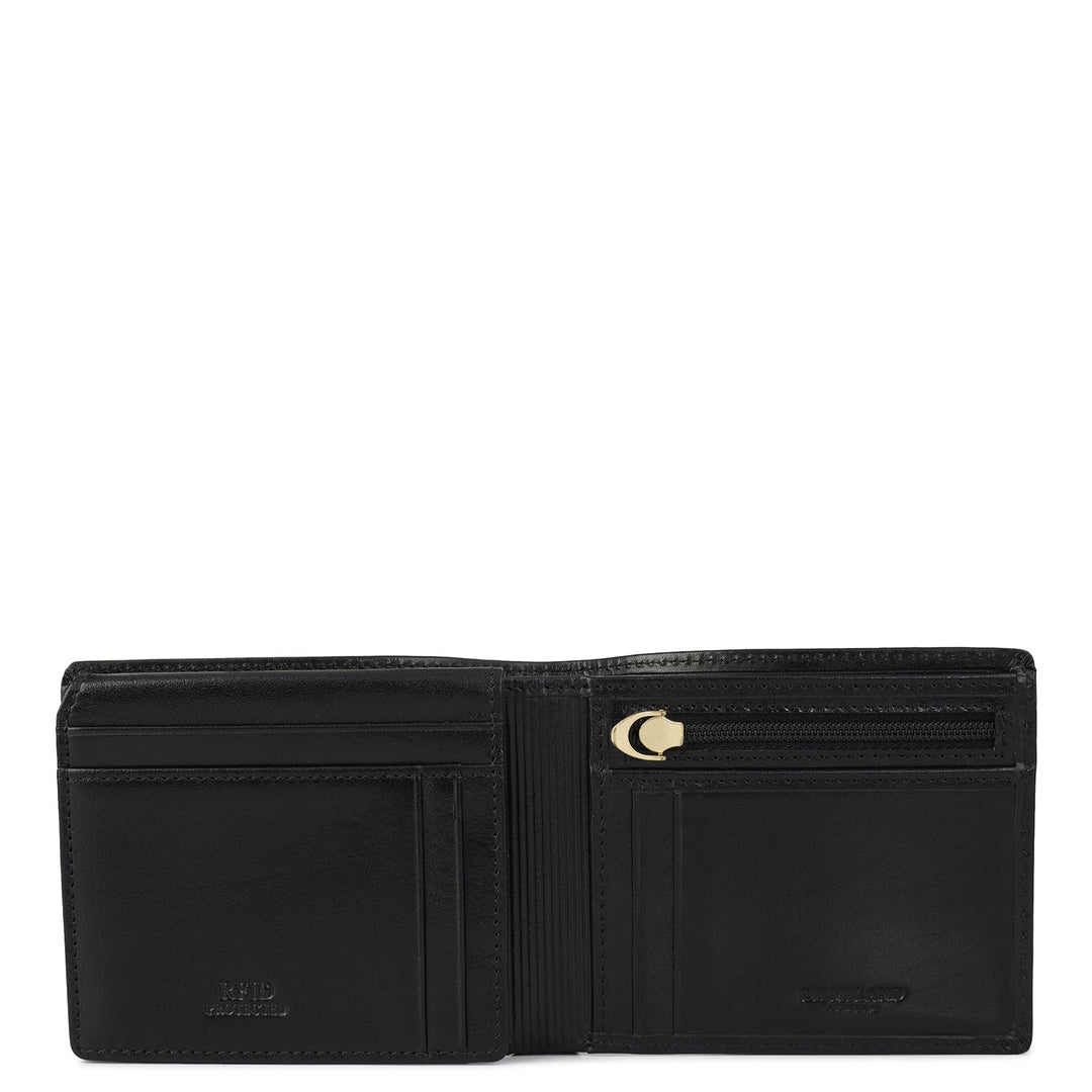 Black Bifold Leather Mens Wallet
