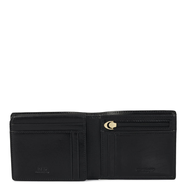 Black Bifold Leather Mens Wallet