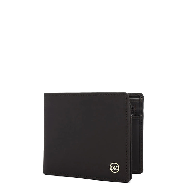 Dark Brown Bifold Leather Mens Wallet