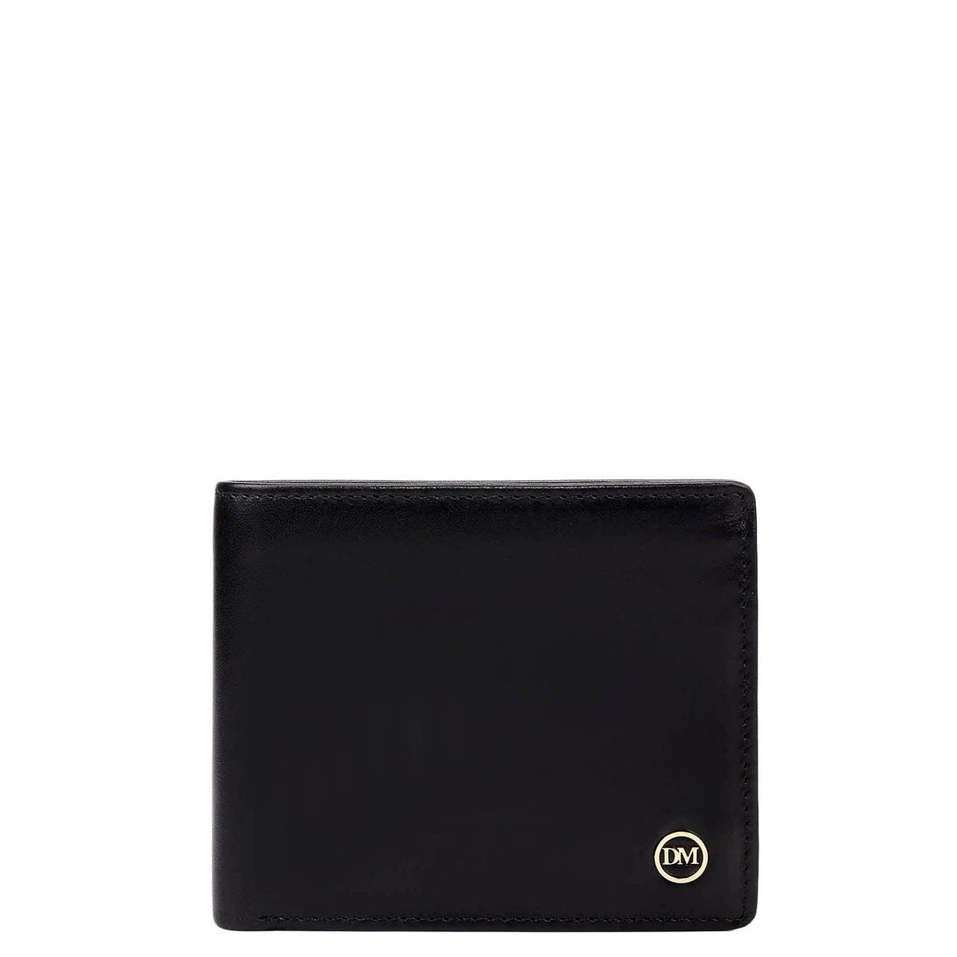Black Bifold Leather Mens Wallet