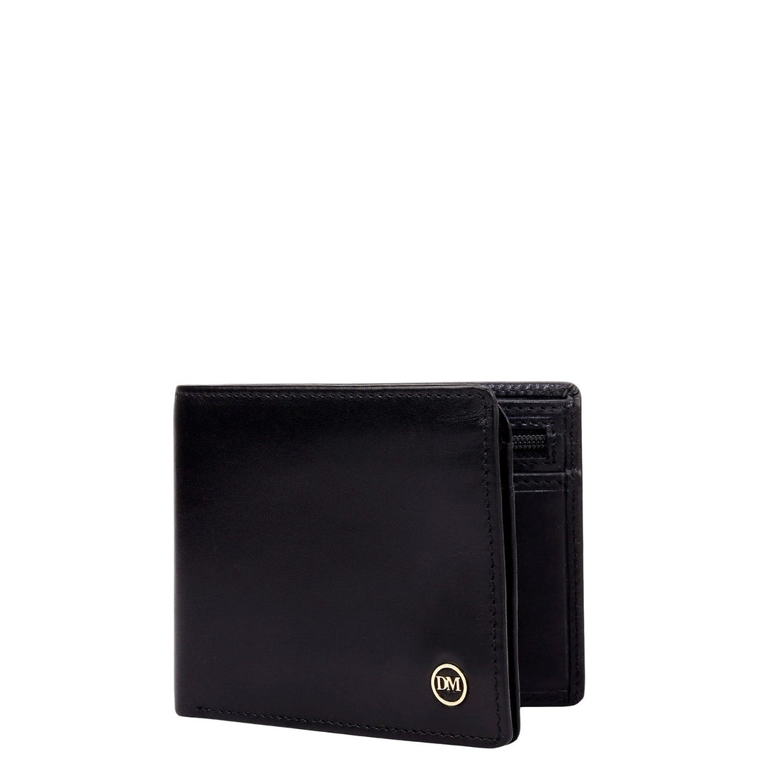 Black Bifold Leather Mens Wallet