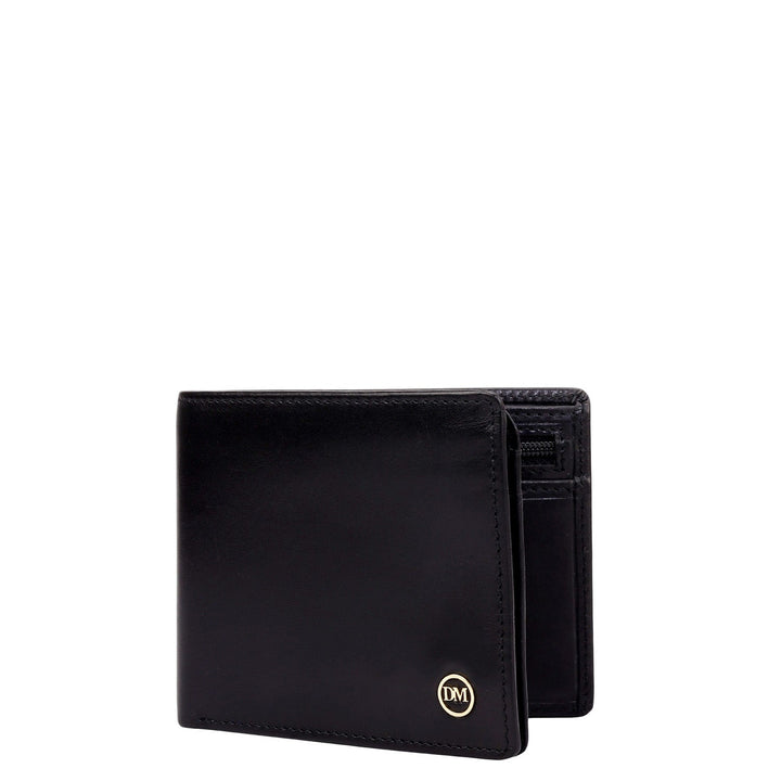Black Bifold Leather Mens Wallet