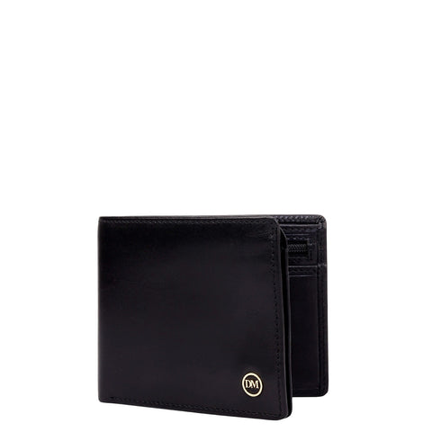 Black Bifold Leather Mens Wallet