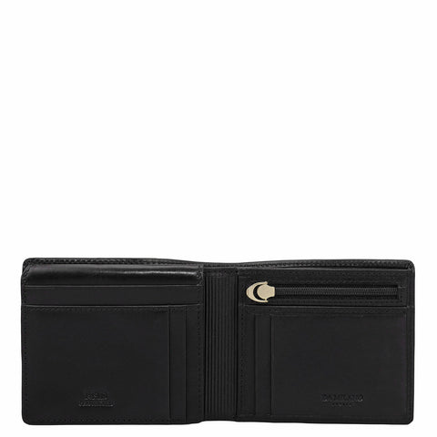 Black Bifold Leather Mens Wallet