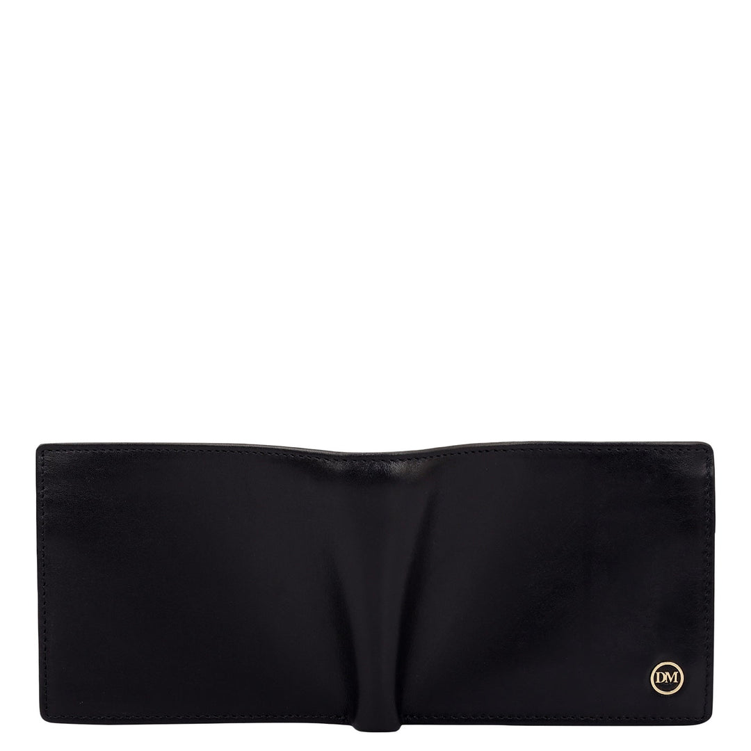 Black Bifold Leather Mens Wallet