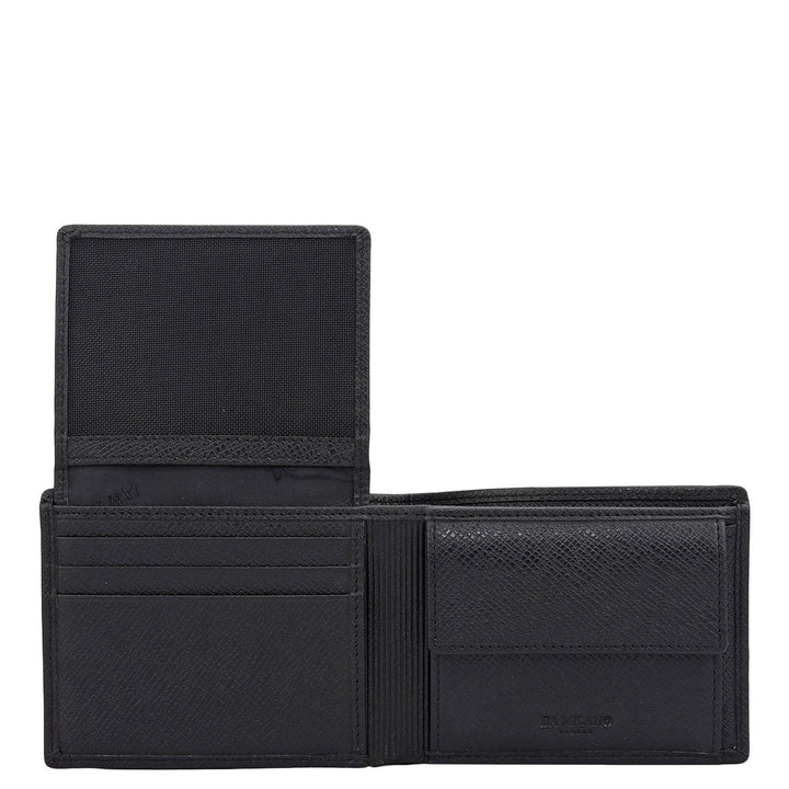 Black Bifold Leather Mens Wallet