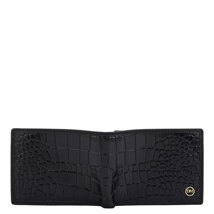 Black Bifold Leather Mens Wallet