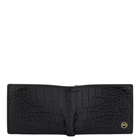 Black Bifold Leather Mens Wallet