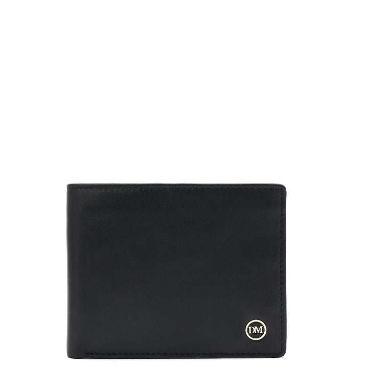 Calf Leather Mens Wallet - Black