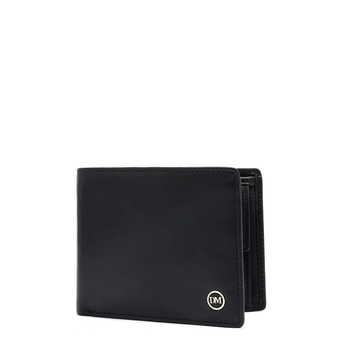 Calf Leather Mens Wallet - Black