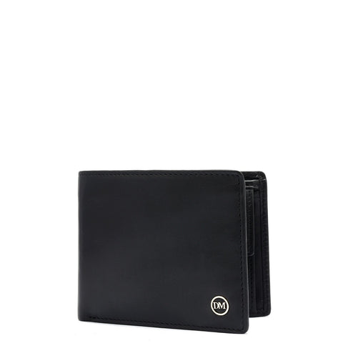 Black Bifold Leather Mens Wallet