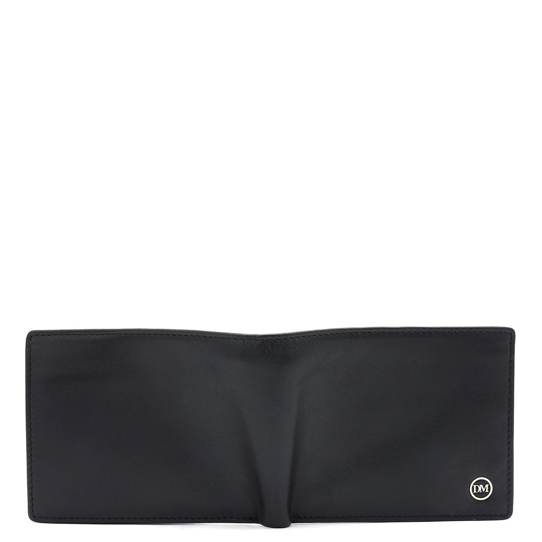 Black Bifold Leather Mens Wallet