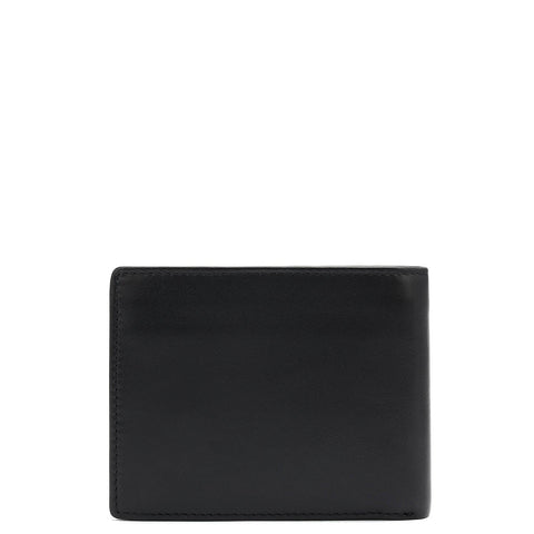 Calf Leather Mens Wallet - Black