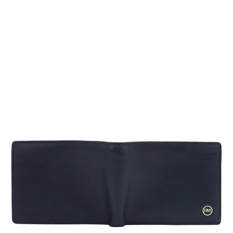 Calf Leather Mens Wallet - Navy