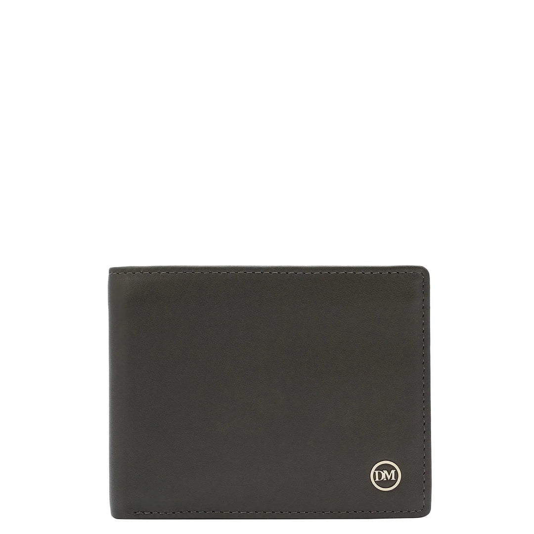 Calf Leather Mens Wallet - Olive