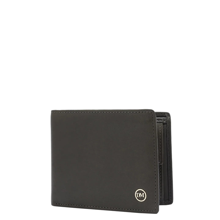 Calf Leather Mens Wallet - Olive