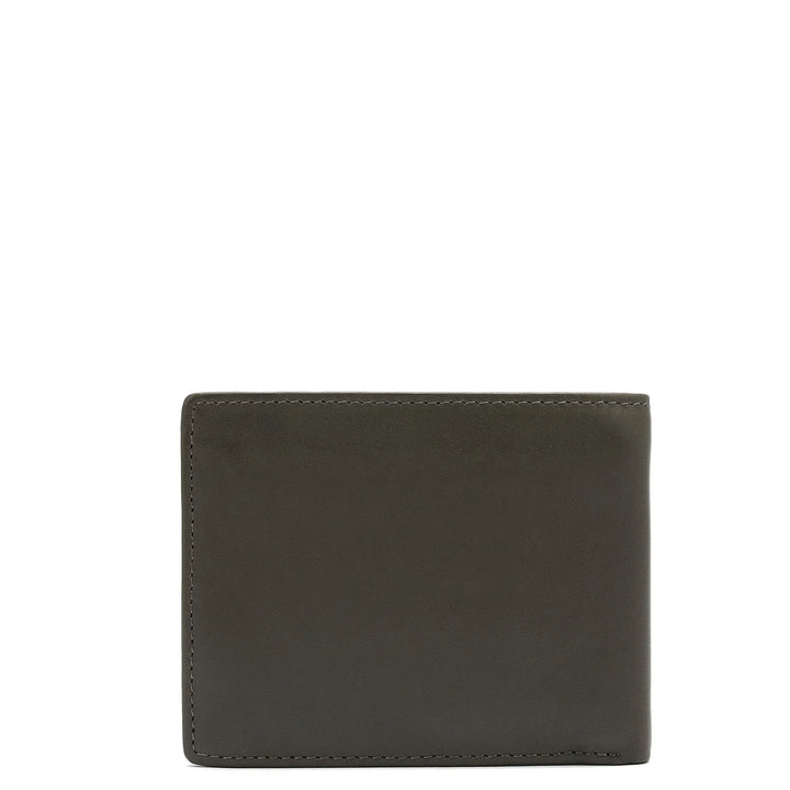 Calf Leather Mens Wallet - Olive