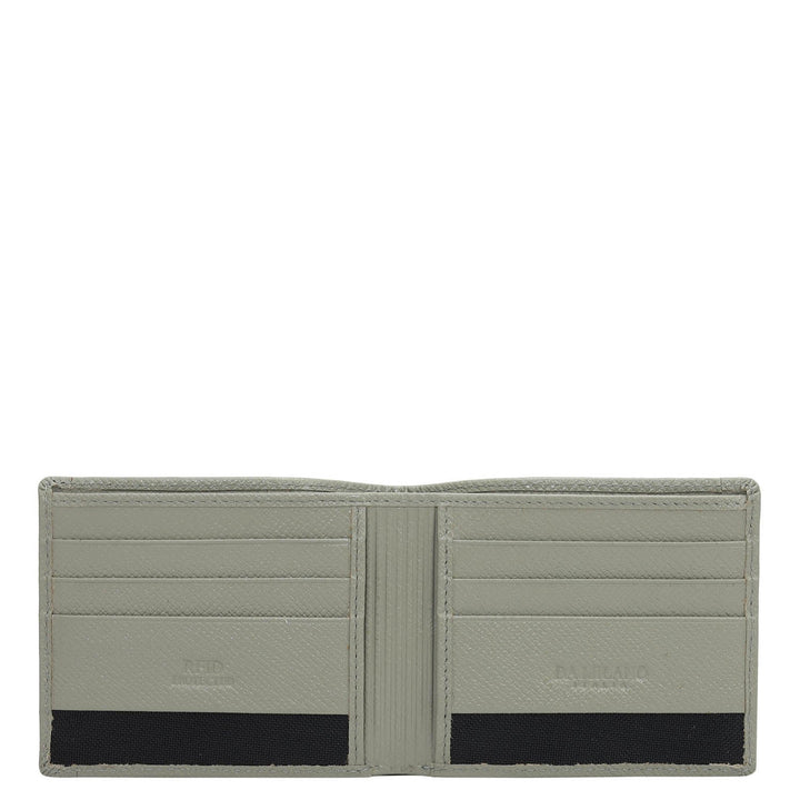 Stone Grey Bifold Leather Mens Wallet