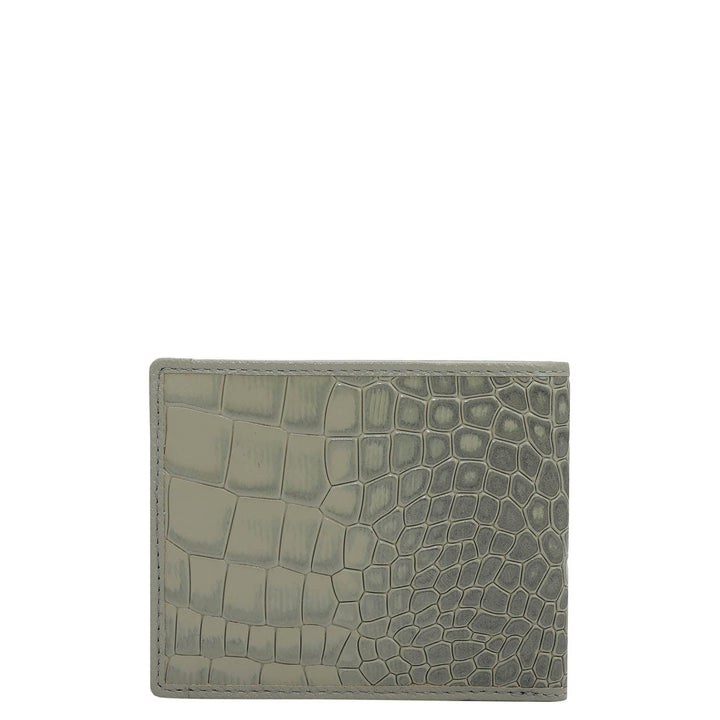 Stone Grey Bifold Leather Mens Wallet