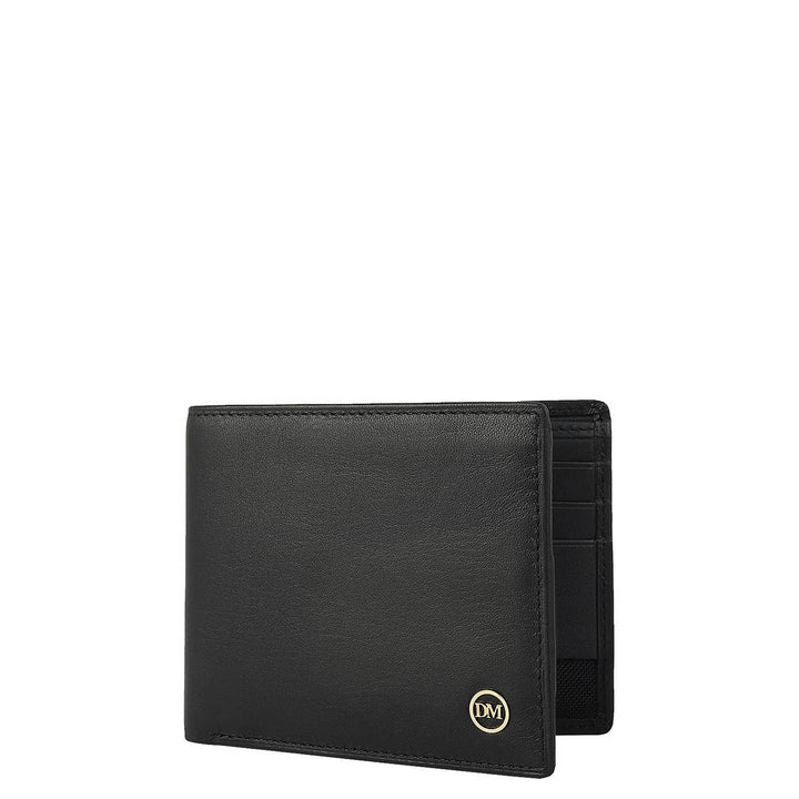 Black Bifold Leather Mens Wallet