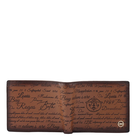 Cognac Bifold Leather Mens Wallet