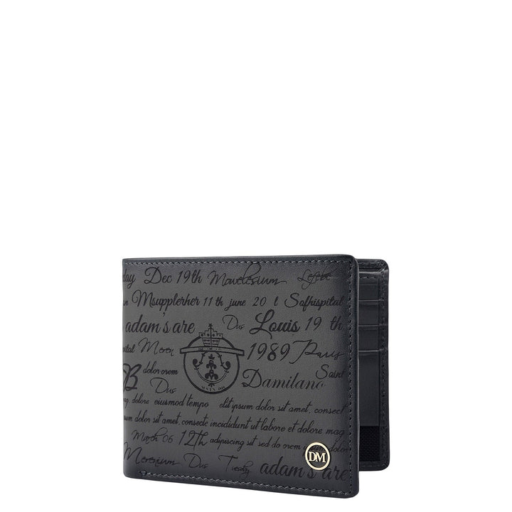 Grey Bifold Leather Mens Wallet