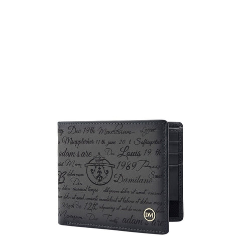 Grey Bifold Leather Mens Wallet