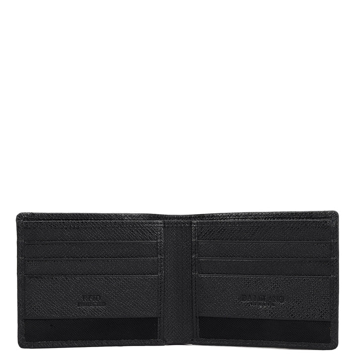 Croco Leather Mens Wallet - Wine