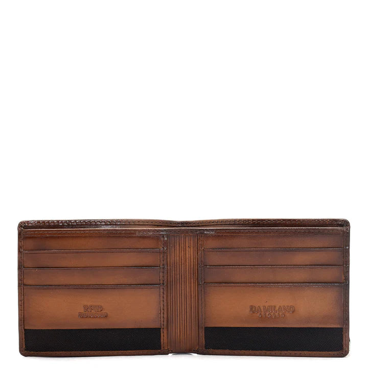 Cognac Bifold Leather Mens Wallet