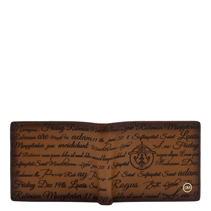 Cognac Bifold Leather Mens Wallet