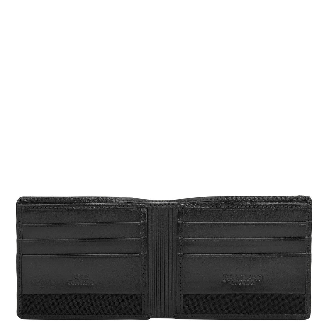 Black Bifold Leather Mens Wallet