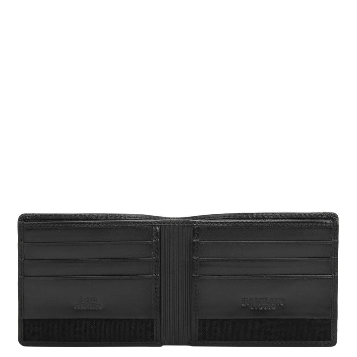 Black Bifold Leather Mens Wallet