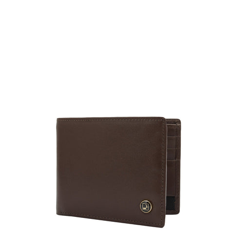 Da Milano Men's Leather Wallet - Brown Bifold